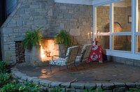 Bluestone patios give you a rustic look.