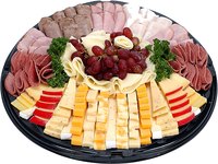 Dress up an appetizer platter with edible items.