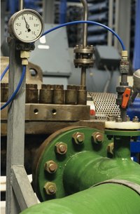 Residual water pressure is the pressure in a pipe line when water is flowing.
