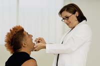 Taking a mouth swab