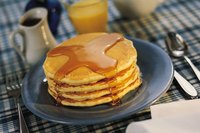 Pancakes are a filling breakfast treat.