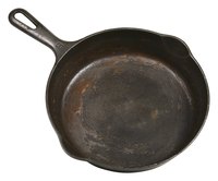 Cast iron is used to make pans and skillets.