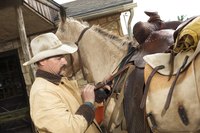 Use a leather belt to make a piggin' string.