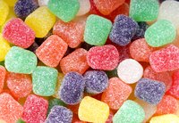 Close-up of assorted spice drops.