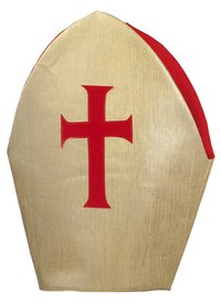 Make a bishop hat by folding paper.