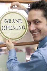 Give gifts at your grand opening to entice customers.
