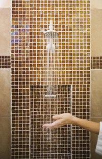 Determine the height for your bathroom tiles to get a professional look.