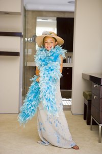 Make a twist on a classic feather boa with organza ribbon.