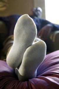 Act fast to get stains out of socks.