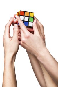 Rubik's Cube was a popular 1980s toy and game.