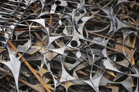 Scrap pieces of steel.
