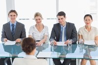 Group interview in office