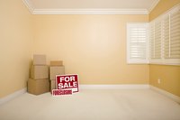 Empty room of house in foreclosure.