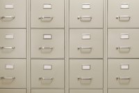 Metal filing cabinets