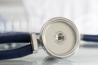 Stethoscope on a table.