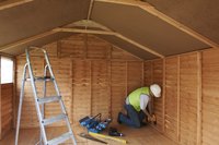 Contractor working in a residential house.