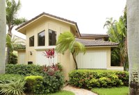 View from the curb of a residential home in Florida.