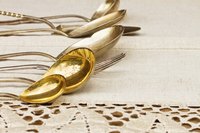 Golden-hued flatware doesn't always contain gold, but Dirilyte can be found in antique stores.
