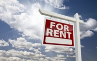 A for rent sign.
