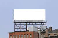 Large billboard in the city.