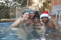 Pond liners can convert any large tank into a hot tub.