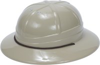Safari hats can be constructed from paper plates and bowls.