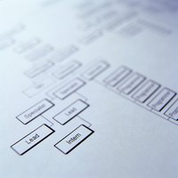 Organizational charts list duties and responsibilities of personnel.