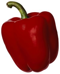 Freezing bell pepper slices individually keeps them from sticking together.