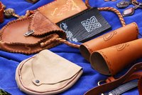 Leather should be tooled or decorated before hand sewing the seams.
