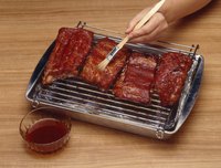 Ribs lose little weight during cooking as the majority of the weight is bone.