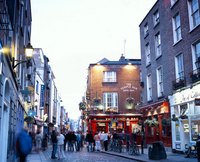 Dublin's Temple Bar area is a lively place to catch some live Irish music.