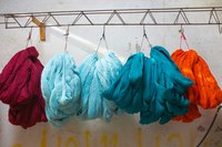 Dye flannel fabric using basic craft materials.
