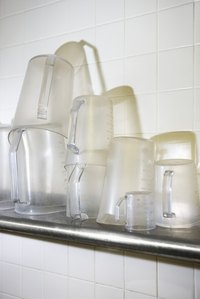 Yellow bleach stains are especially apparent on clear or white plastic objects.