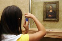 The "Mona Lisa" is the most famous painting in the Louvre, but the visitor has over 7,500 more to choose from.