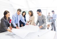 Image of a business team working.
