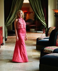 The right evening gown fit can make a woman appear slimmer than she is.