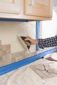 A tiled kitchen wall, like a backsplash, will enhance the room.