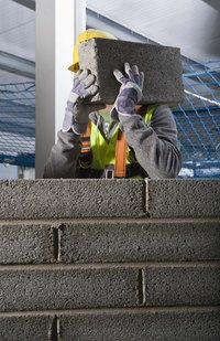 Block walls require sand and cement.