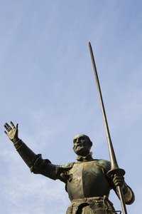 Don Quixote wore his morion helmet into important battles.