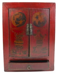 Red Chinese lacquer work was once reserved for royalty.