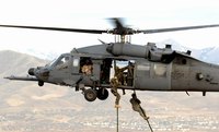 National Guard helicopter mid-flight