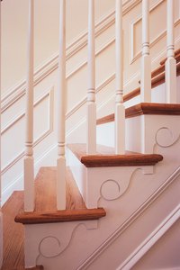 Molding adds elegance to your staircase.