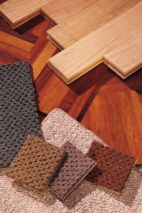 Use a reducer mold to transition from laminate flooring to carpeting.