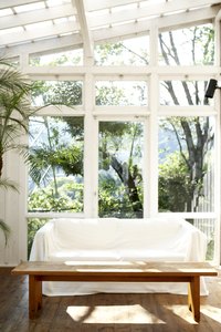 Three season porches have wide windows and little to no insulation.