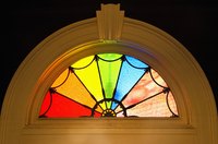 You can replicate a stained glass window pattern with decoupage.