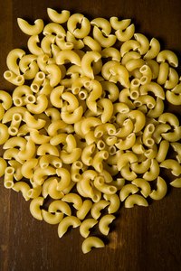 Macaroni was traditionally formed around knitting needles.