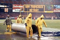 NFL groundskeepers must have the playing field ready in any conditions.