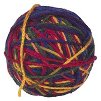 Choose a mulitcolored yarn for a wild, colorful Mohawk.