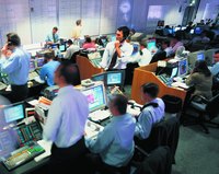 The stock exchange.