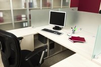 Tidy and organized work space in office